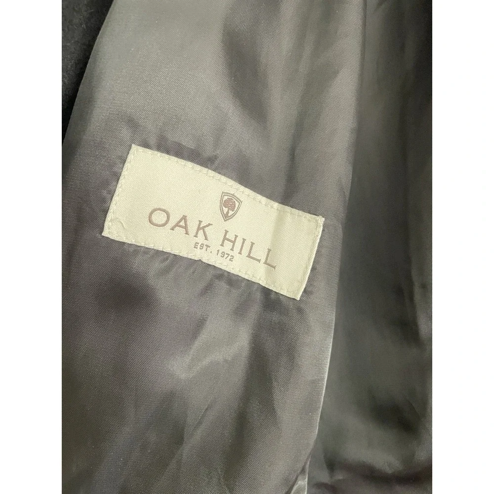 Oak Hill Men 3XLT Coat Black Wool Blend Full Zip‎ Button Classic Jacket 54L/56L